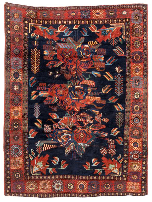 An antique Afshar rug, southeastern Iran, c. 206 x 156 cm.