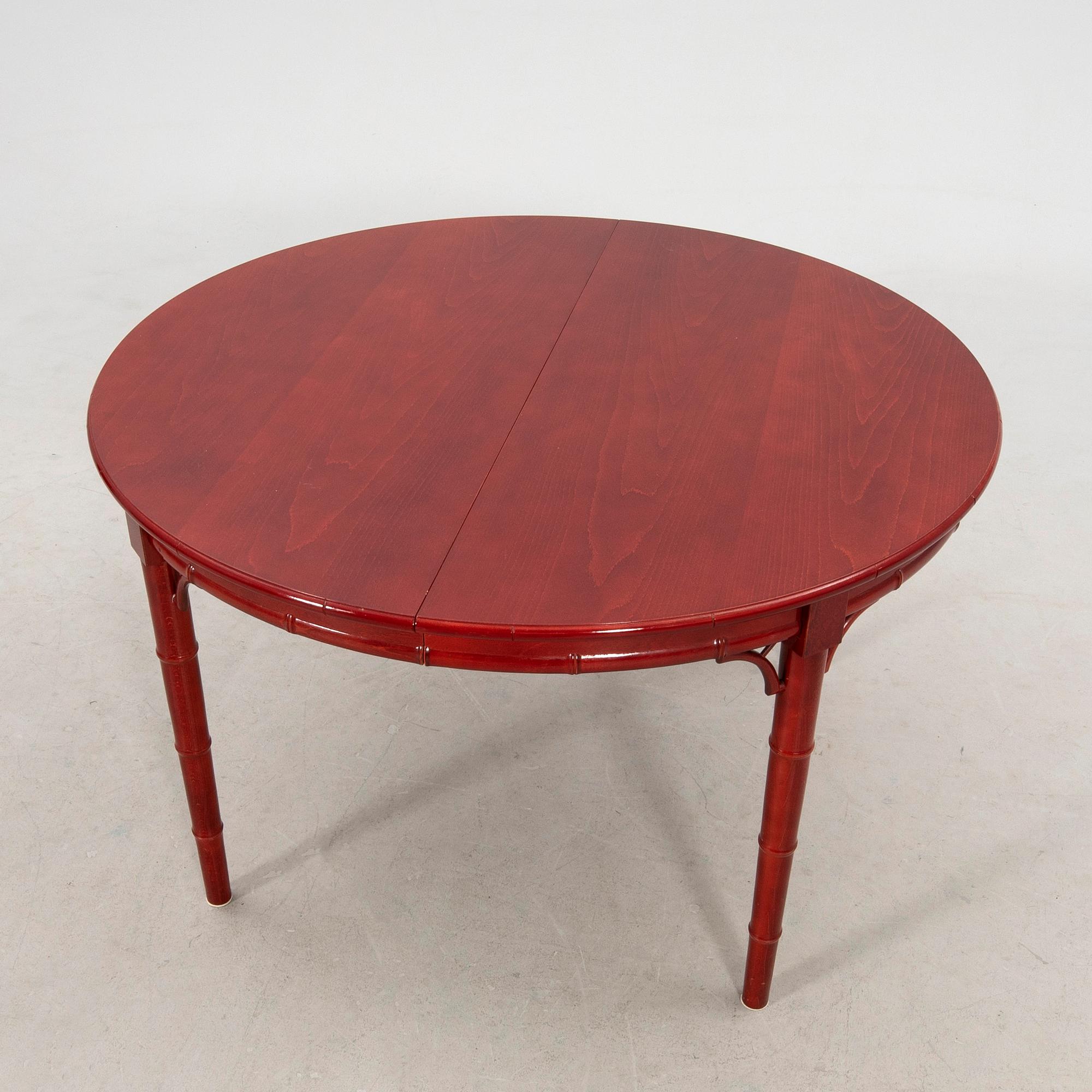 A seven-piece dining suite by Miranda of Sweden, second half of the 20th century.