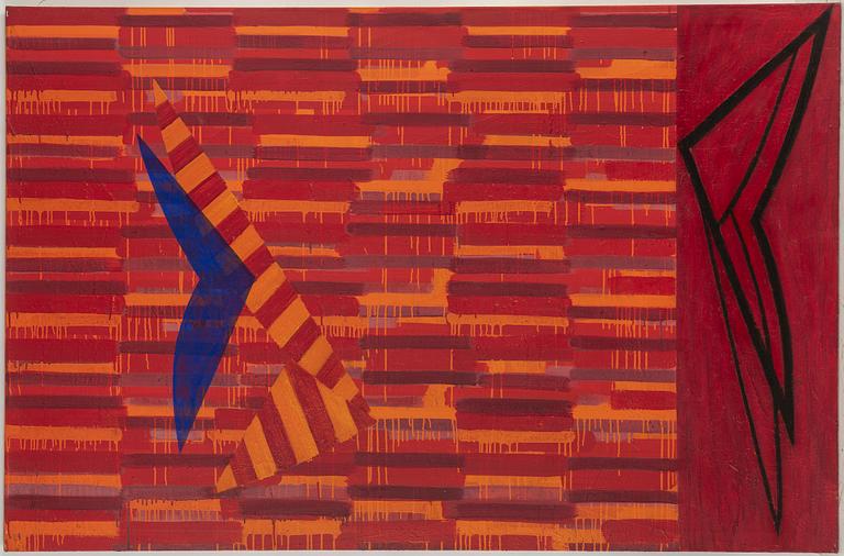 MARI RANTANEN, mixed media on canvas, signed and dated 1988.