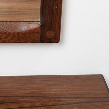 A mirror and chest of drawers by Aksel Kjersgaard, Odder, Denmark, 1950's-/60's.