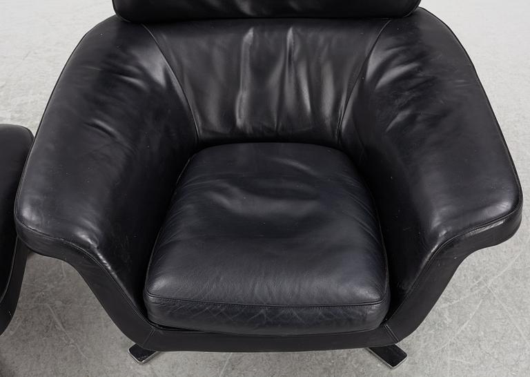 Rodolfo Dordoni, a 'Blake Soft' armchair with ottoman, Minotti, Italy.