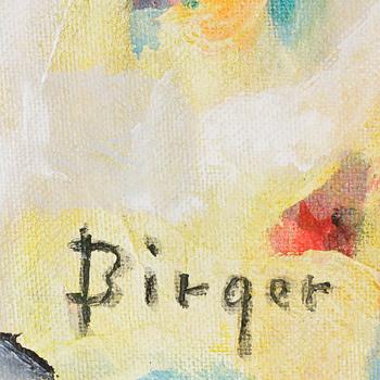 BIRGER BIRGER-ERICSON, olja på duk, uppklistrad på pannå, signerad.