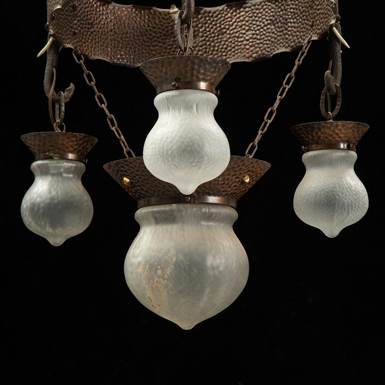 An early 20th Century ceiling light.
