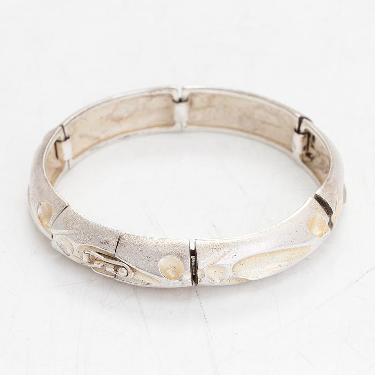 Björn Weckström, a sterling silver 'Corrente' bracelet for Lapponia 1996.