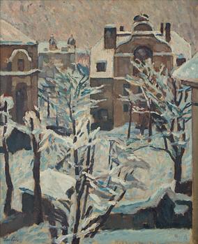860. Leo Putz, "Stadtgarten im Schnee".