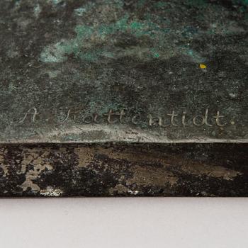 AUGUST KATTENTIDT, A bronze sculpture, signed A. Kattentidt.