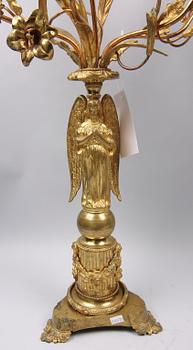 KANDELABRAR, ett par. Louis XVI-stil, 1800-tal.