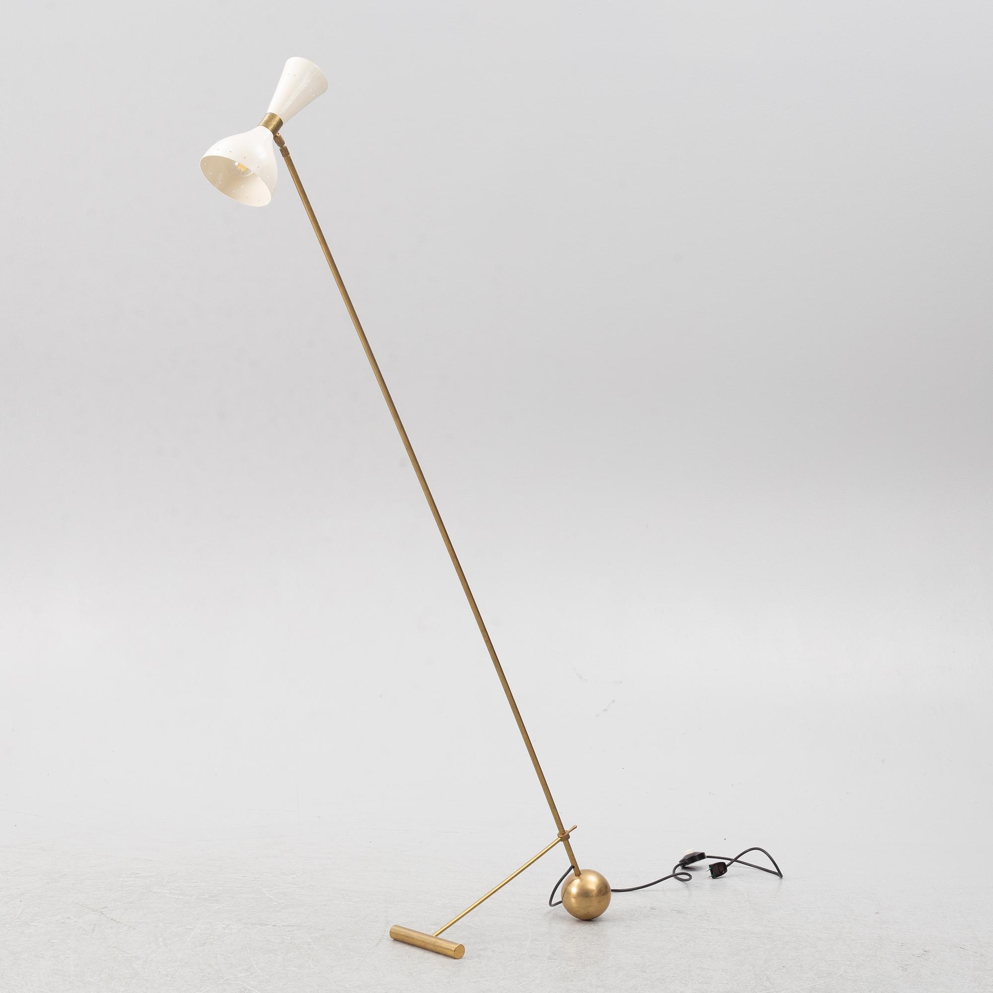 Floor lamp, "Diabolo White", Luci, Parma, Italy.