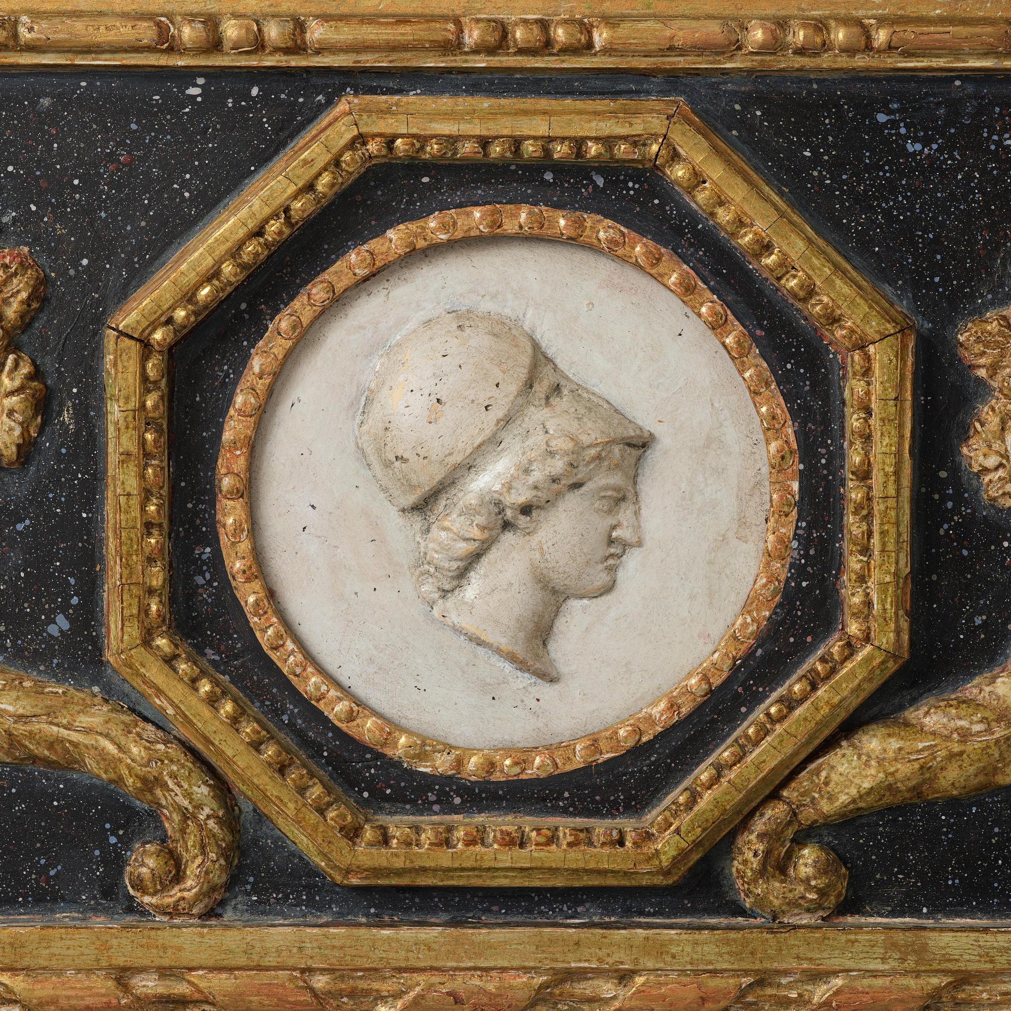 A late Gustavian giltwood mirror by E. Wahlberg (master in Stockholm ca 1760-1811).