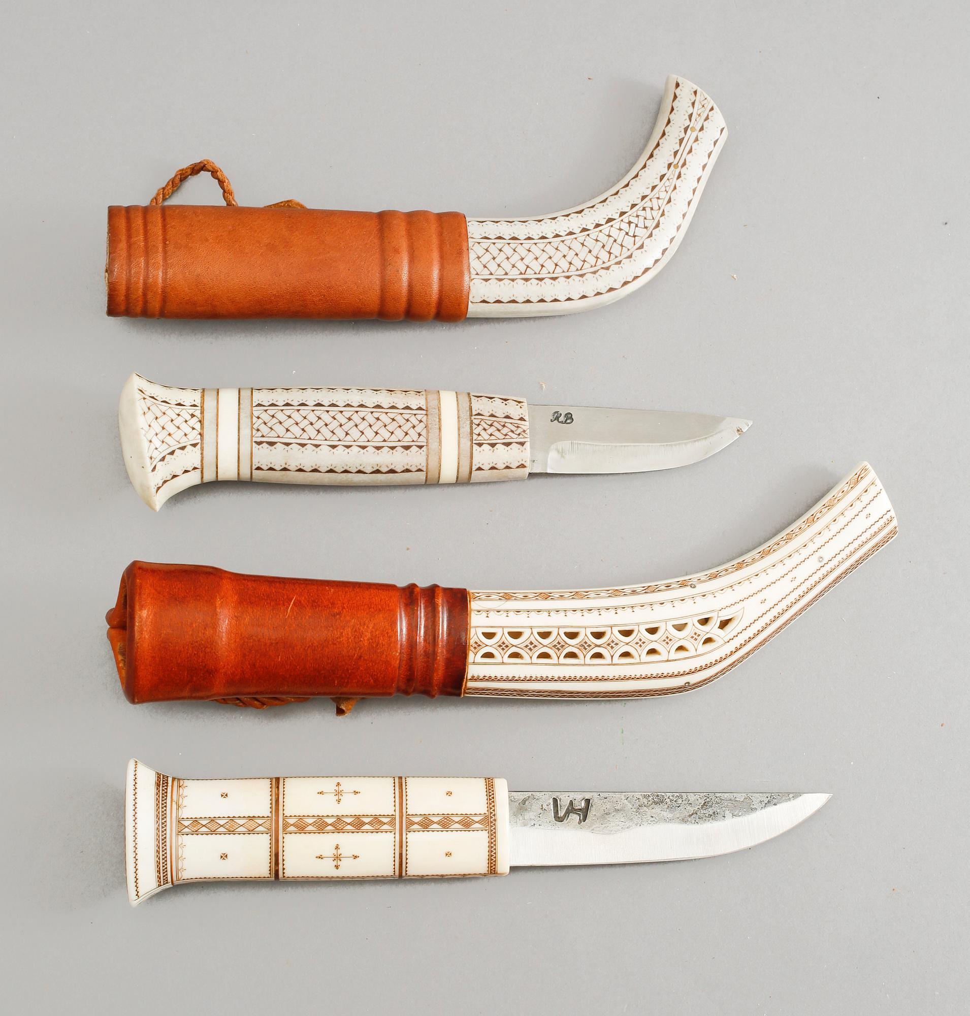 SAMEKNIVAR, 2 st, bl a Stefan Groth, 1990-talet.