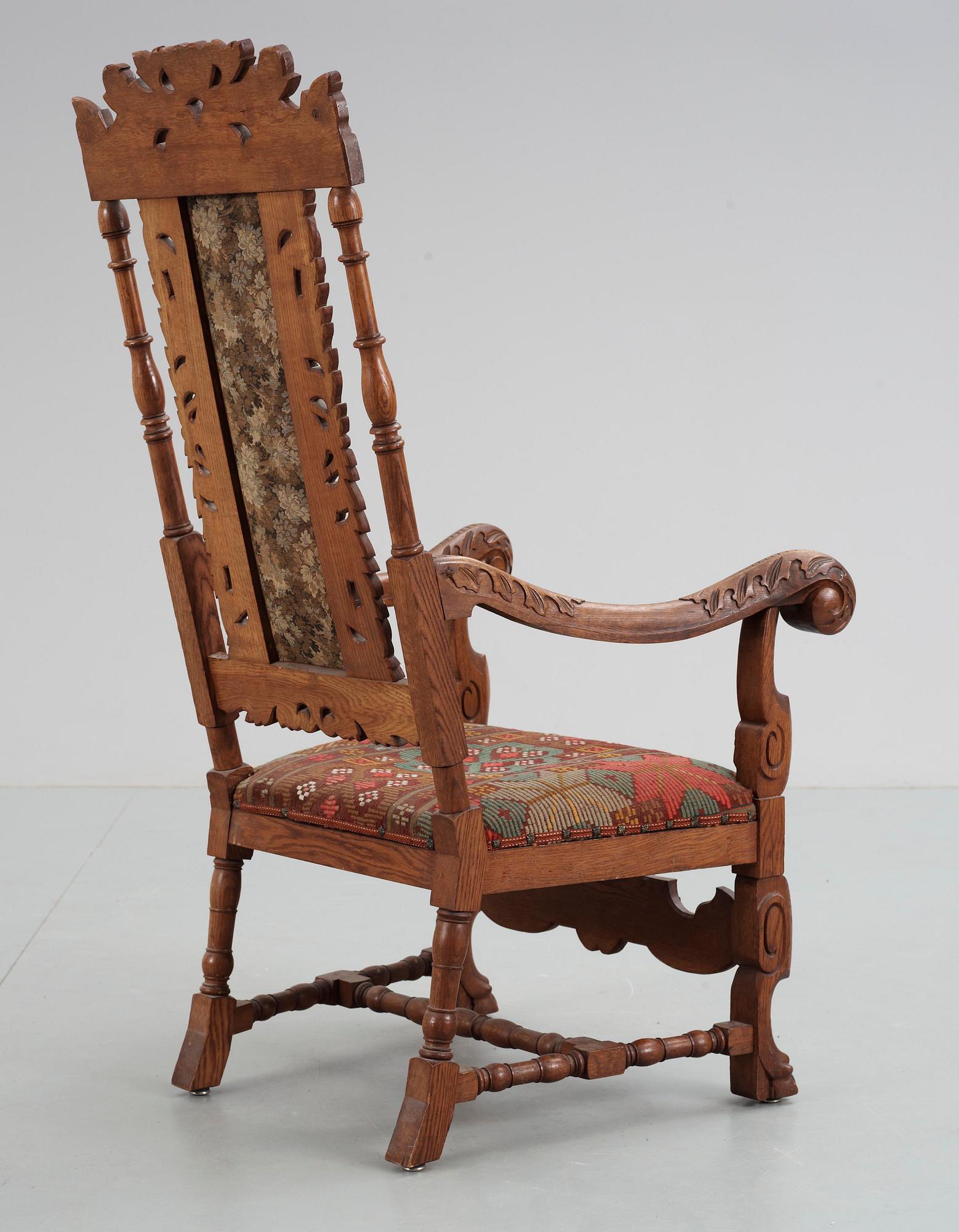 KARMSTOL, barockstil, 1900-talets första hälft.