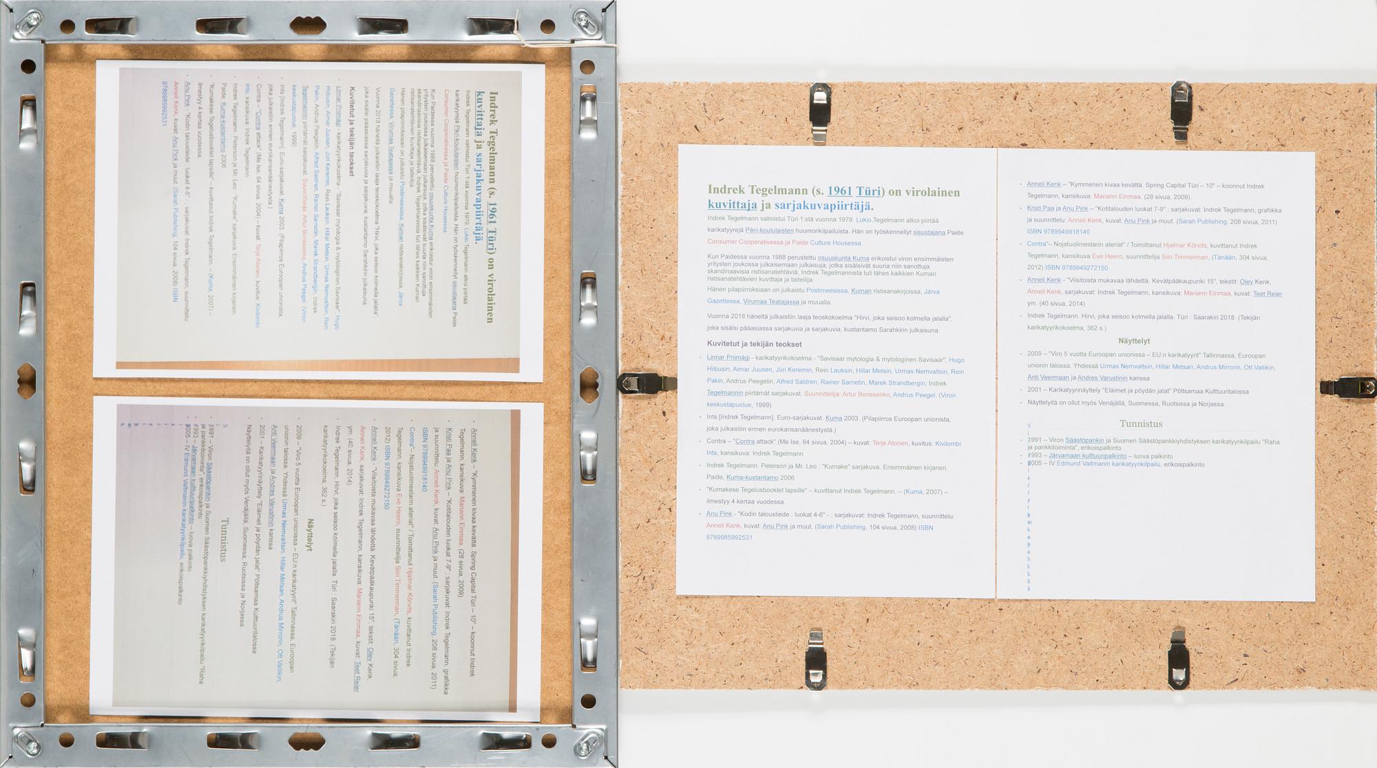 Indrek Tegelmann, mixed media on paper, a set of two, signed and unclearly dated.