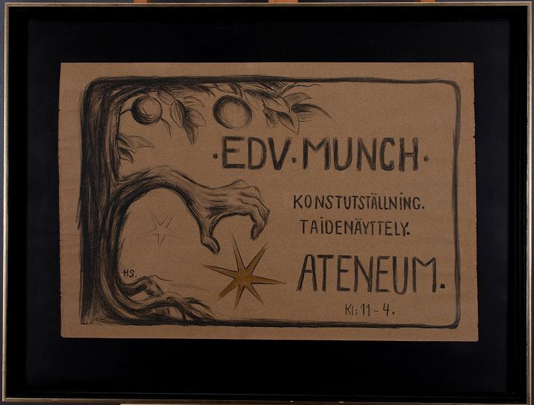 Hugo Simberg, UTSTÄLLNINGSAFFISCH - EDVARD MUNCH.