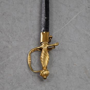 A composite smallsword with scabbard, 19th Century.
