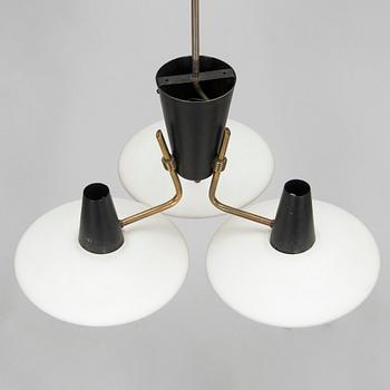 A mid 20th century ceiling light, model 'ER113/3', Itsu, Finland.