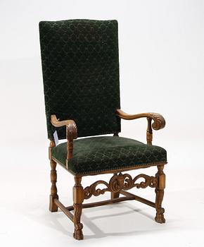KARMSTOL, barockstil, tidigt 1900-tal.