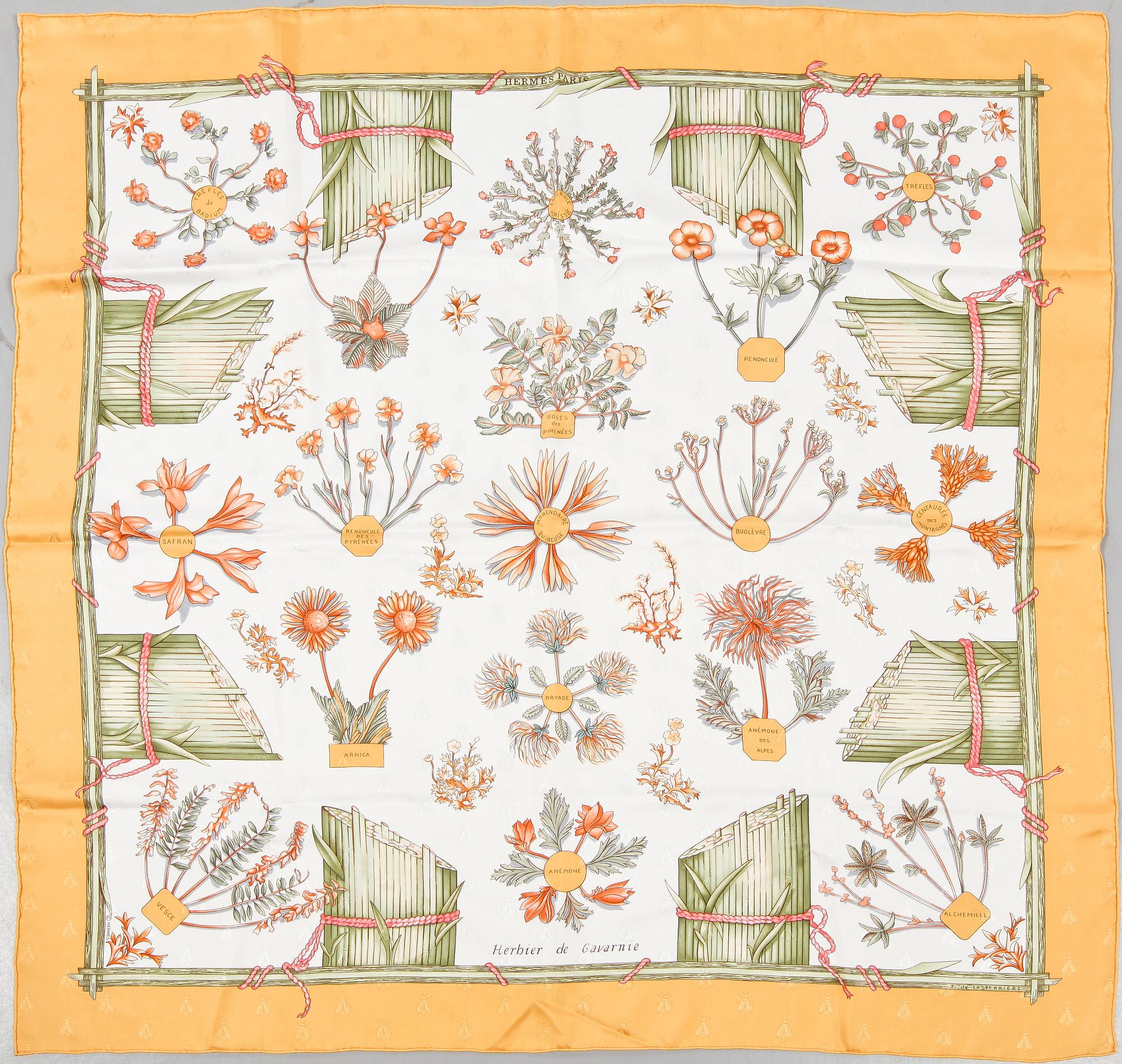 SCARF, "Herbier de Gavarnier", Francoise de la Perrier, Hermès, Paris.