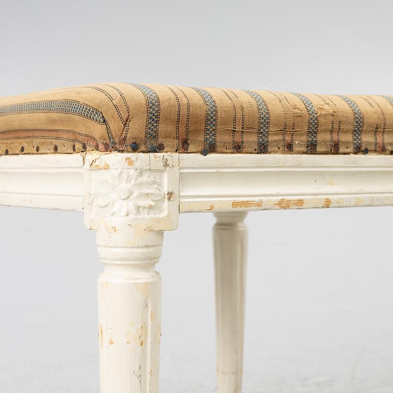 A set of four Gustavian stools, early 19th century.