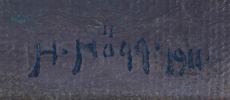 HERMAN HÄGG, olja på duk. Sign o dat 1911.