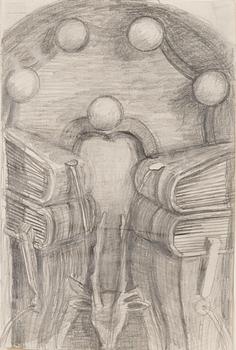 Silja Rantanen, pencil drawing, signed and dated on the frame 1997.