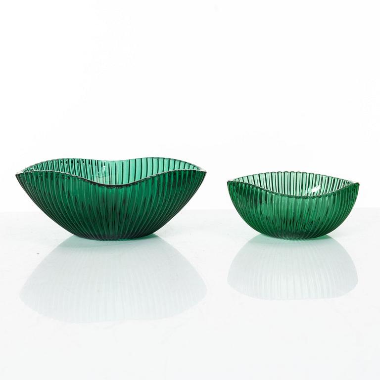 Arthur Percy, a 'Swedish Modern' glass service, "Reffla", Gullaskruf, the model designed in 1952 (110 pieces).