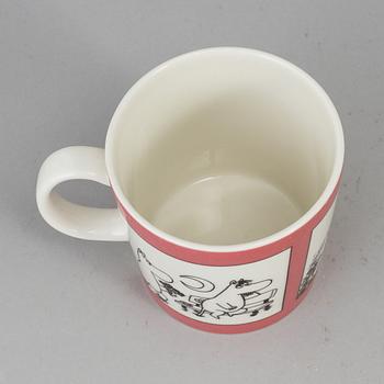 A porcelain Moomin Characters mug from Arabia, Finland, 1991-3.