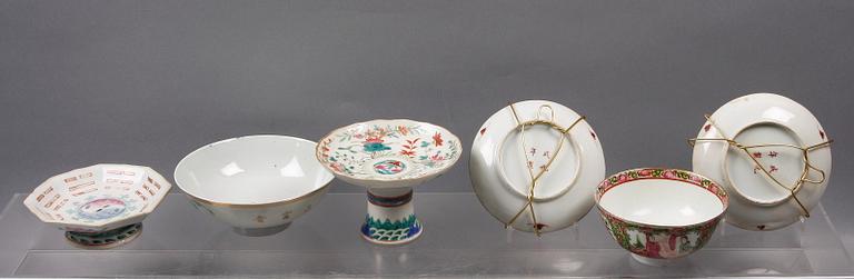 PARTI PORSLIN, 6 delar, Kina. 1900-tal.