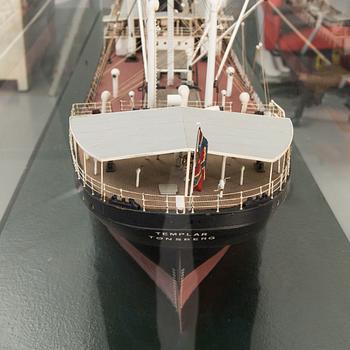 A ship model, M/S Templar, launched 1948.