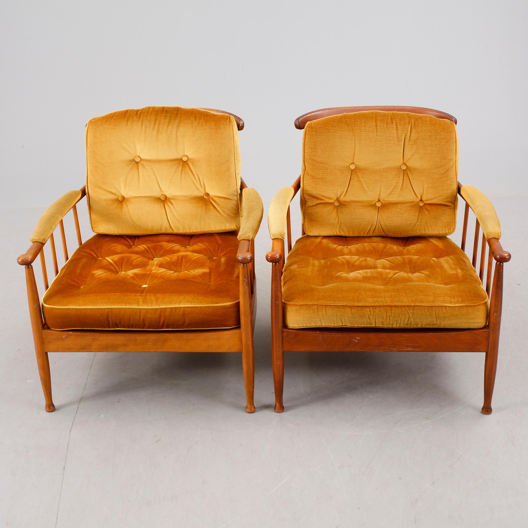 FÅTÖLJER ett par. "Skrindan", Kerstin Hörlin-Holmqvist, OPE, 1960-tal.
