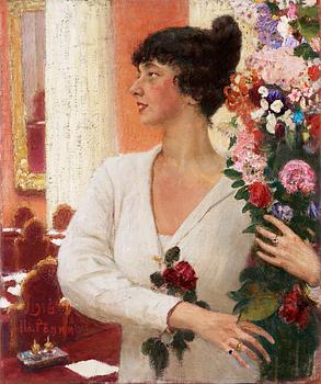 208. Ilja Jefimovitj Repin, Porträtt av Mrs Beatrice Levi.