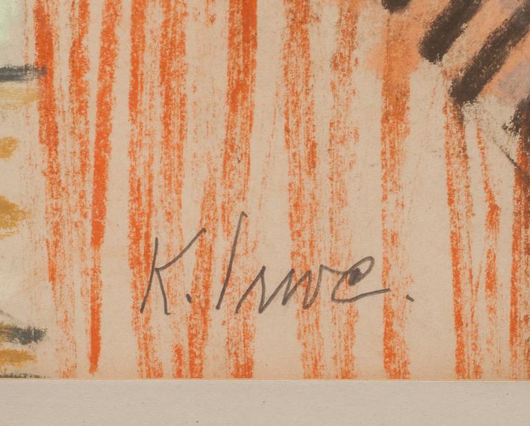 KNUT IRWE, pastell. Signerad.