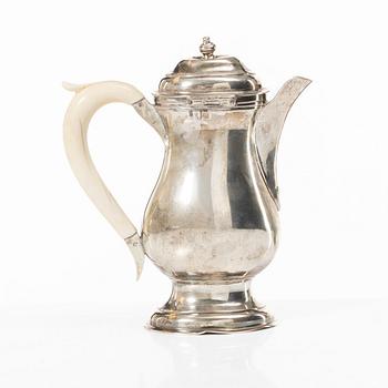 An Austrian silver coffee pot, Rabb, 1797.