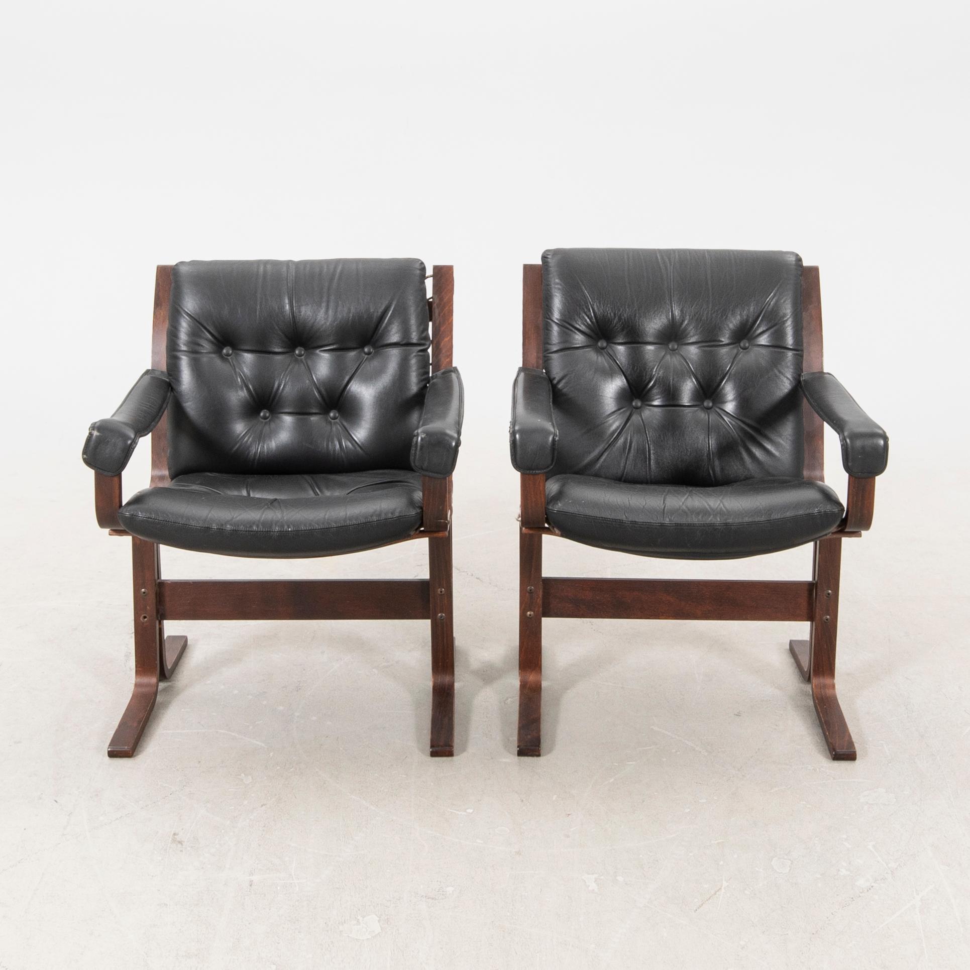Ingmar Rolling, armchairs 1 pair, Westnofa Furniture, Norway, 1970s.