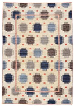 222. Märta Måås-Fjetterström, A CARPET, "Blå Plump", flat weave, ca 266,5 x 182 cm, signed AB MMF.