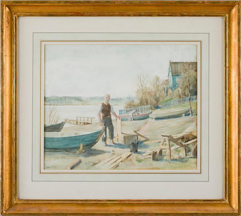 ROBERT HÖGFELDT, akvarell, sign.