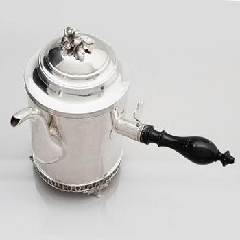 Stephan Westerstråhle, kaffekanna, silver, Stockholm, 1811. Sengustaviansk.