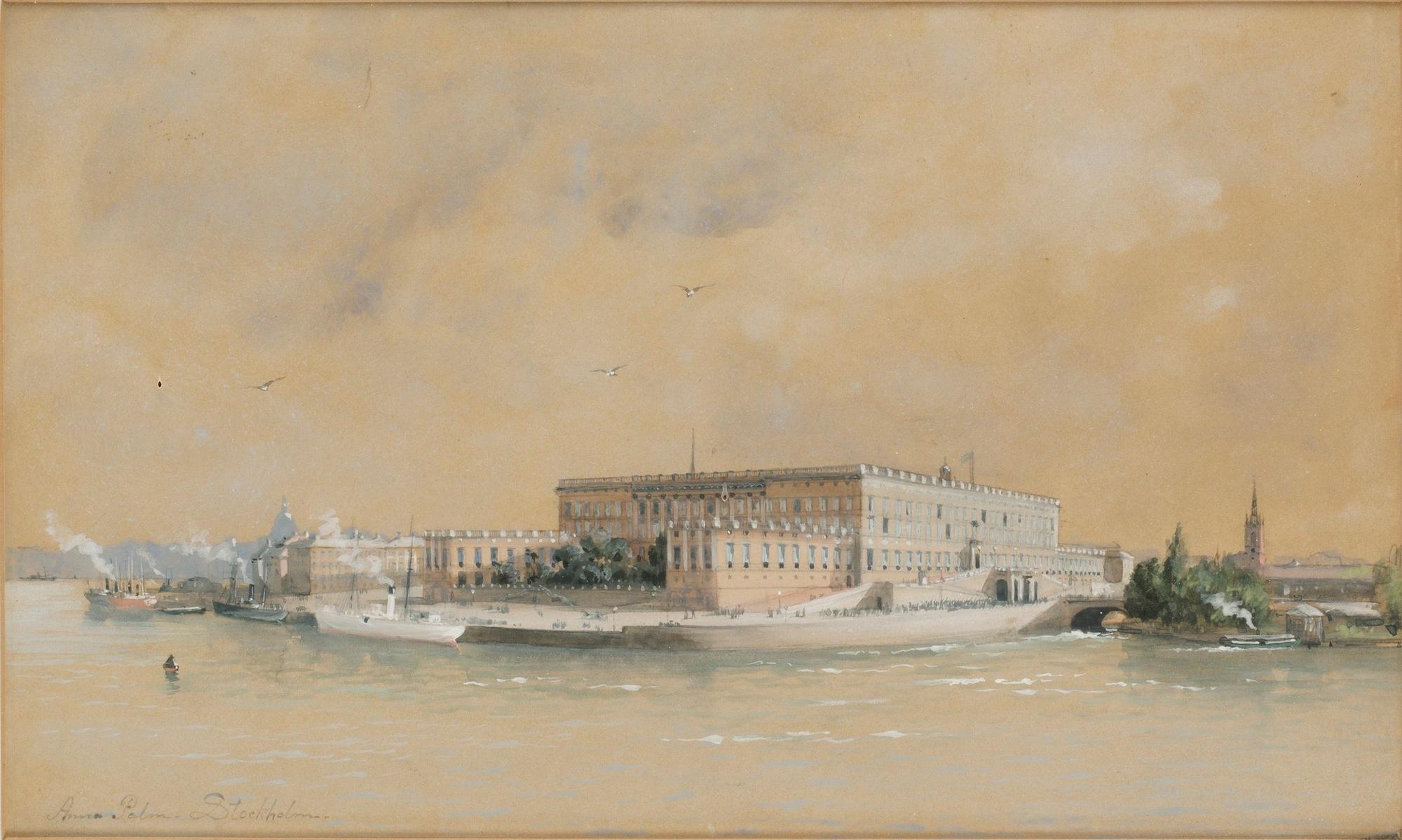 Anna Palm de Rosa, Vy över Stockholms slott.