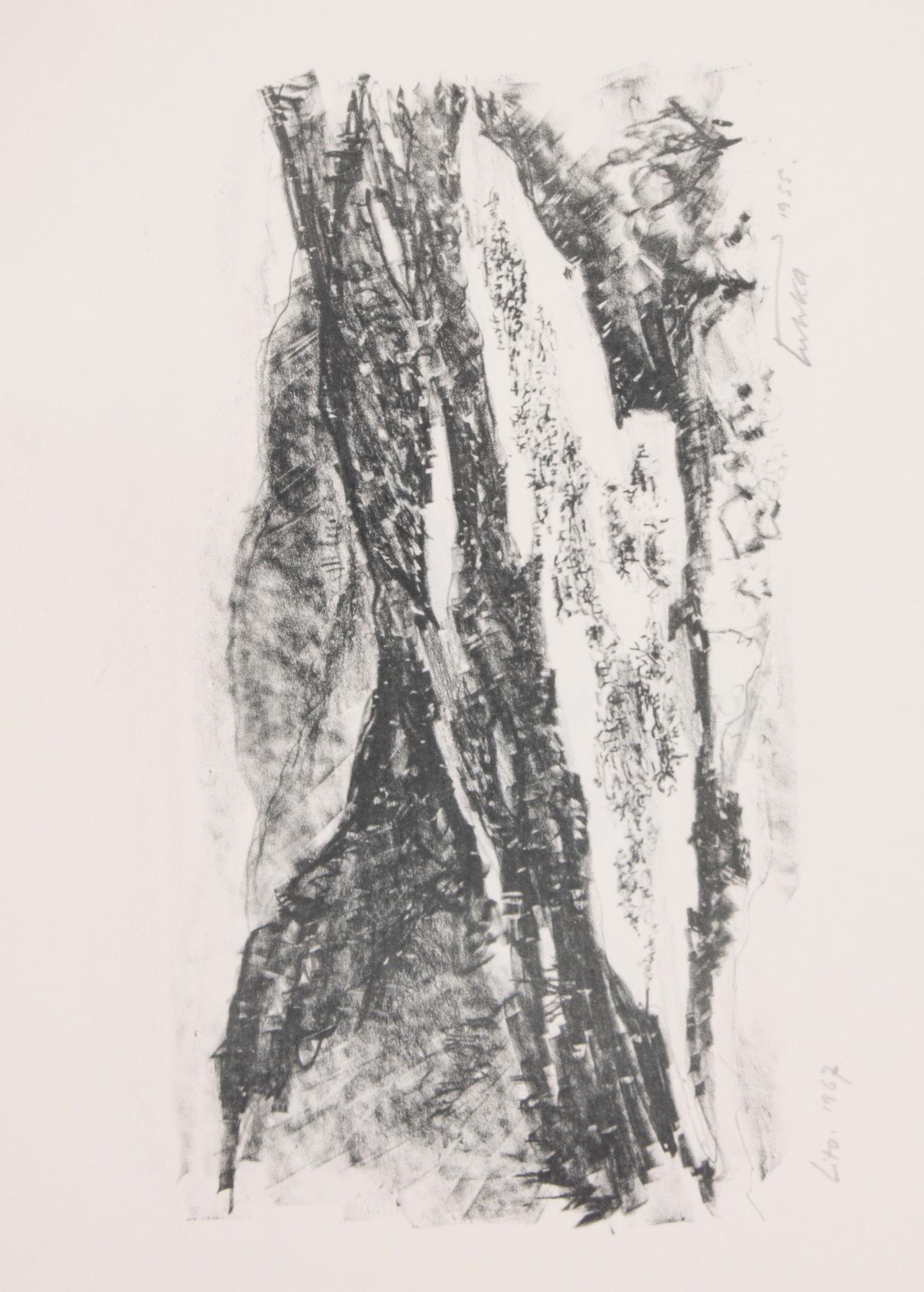 AUKUSTI TUHKA, bok med litografier, signerade och daterade 1955, numrerade lito 1967.