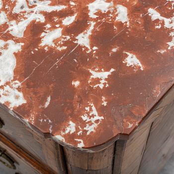 A French chest of drawers, mid 18th Century.