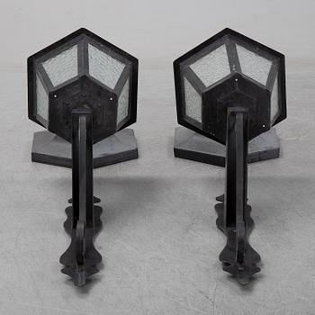 A pair of 1970's wall-lamps.