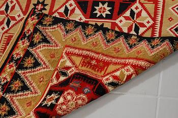 A BEDCOVER, flat weave,  ca 190,5-193 x 115-116 cm, Scania first half of the 19th century,