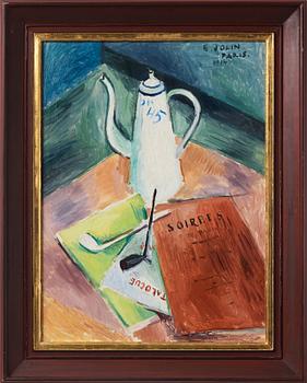Einar Jolin, Still life with coffee pot and pipe.