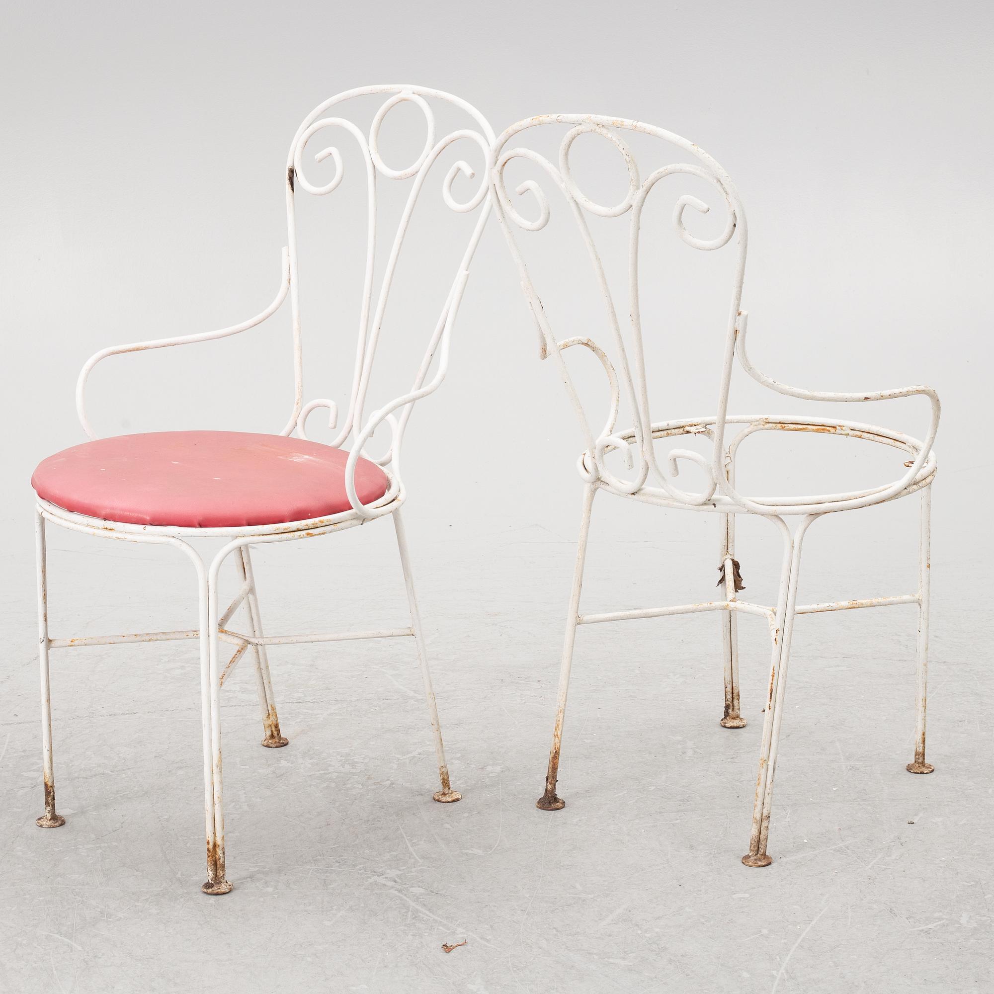 Garden chairs, 4 pcs, second half of the 20th century.