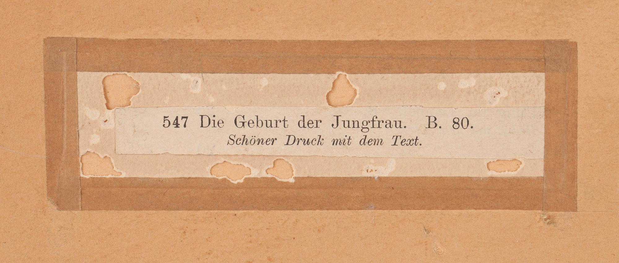 Albrecht Dürer, "Die Geburt Mariens", ur: "Das Marienleben".