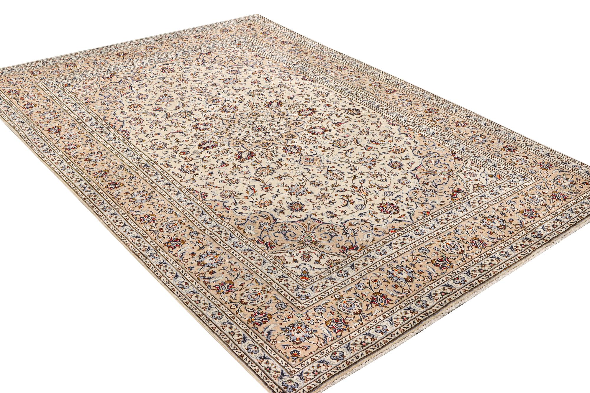 A Keshan carpet, c. 348 x 240 cm.