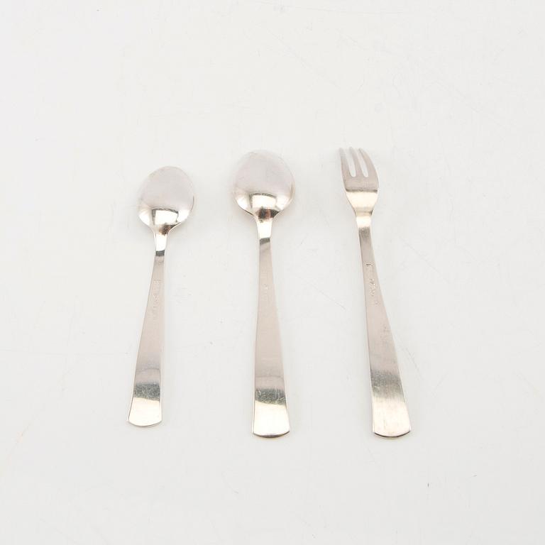 Jacob Ängman, 88-piece cutlery set, silver, "Rosenholm", GAB, Eskilstuna, 1950s/70s.