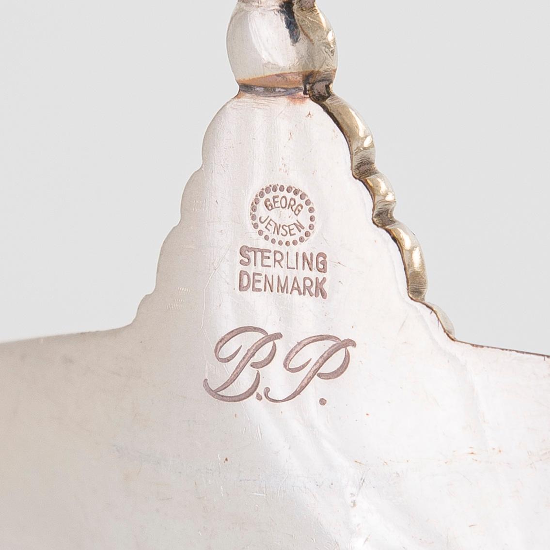 Johan Rodhe, bestickuppsättning, 48 delar, sterlingsilver, "Dronning/Acanthus", Georg Jensen, Danmark, efter 1945.