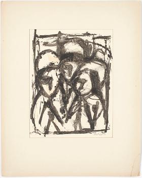 Lucio del Pezzo · LUCIO DEL PEZZO, kolteckning, sign o dat -53.