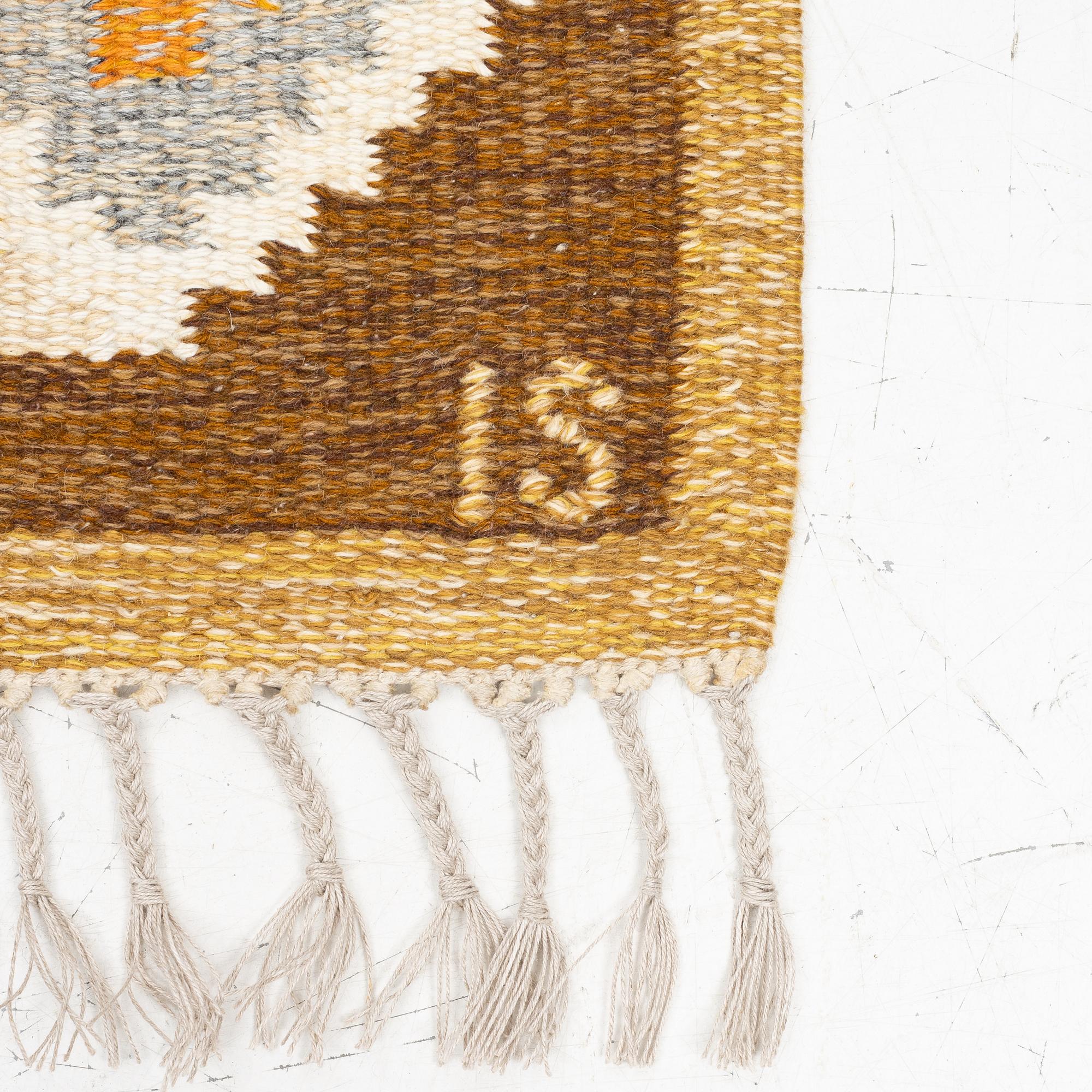Ingegerd Silow, Rug, “Nejlikan”, rölakan, approx. 238 x 168 cm, signed IS.