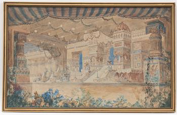 Carl Ludwig Grabow, theatre sketch.